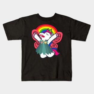 Unicorn Girl Rainbow Colourful Successful Kids T-Shirt